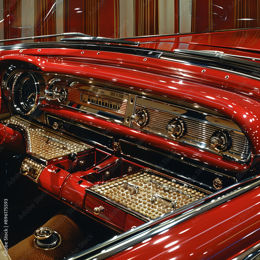Fototapeta premium Open the Glove Compartment: Discover Hidden Items in Style
