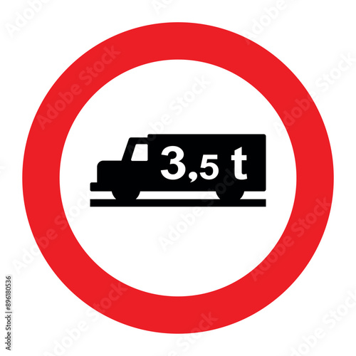 PROHIBITORI SIGN, R-107 - Restricted gross weight of vehicle
