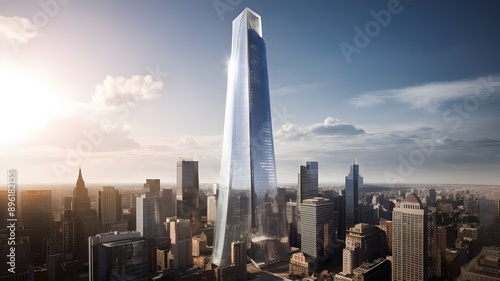 Magnificent buildings and skyscrapers that show the excellence and professionalism of architects. Generative Ai.