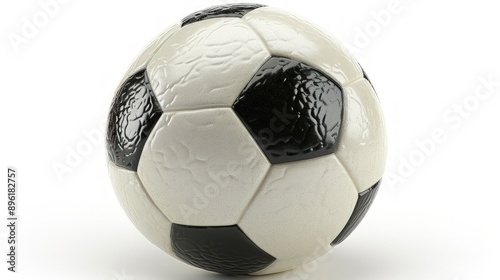 Soccer ball icon, white background. Generate AI image