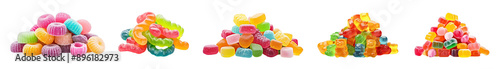 Gummy png cut out element set