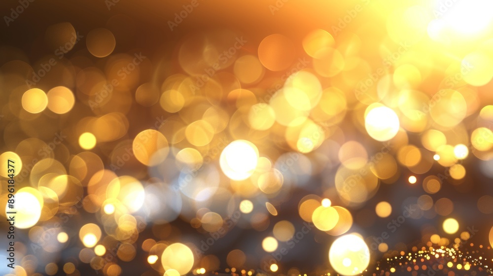 A blurry image of gold and silver circles with a yellow background A blurry image of gold and silver circles with a yellow background