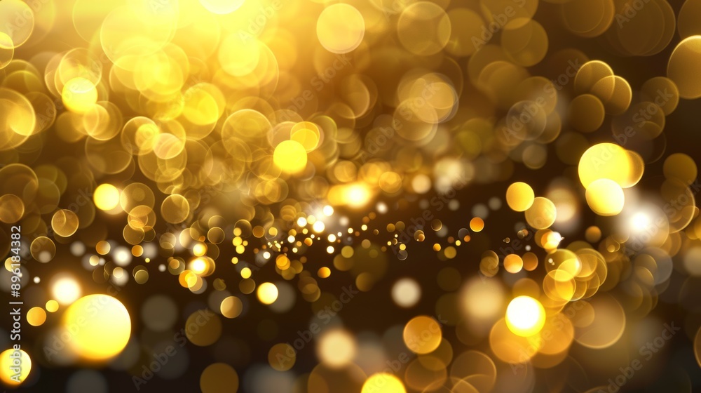 A gold and black background with many small gold circles