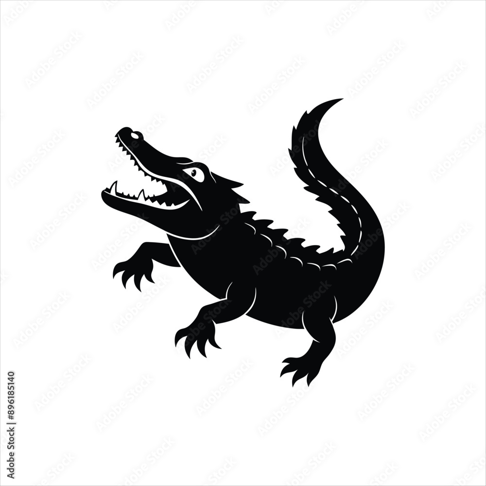 Crocodile silhouette vector design Crocodile silhouette vector design