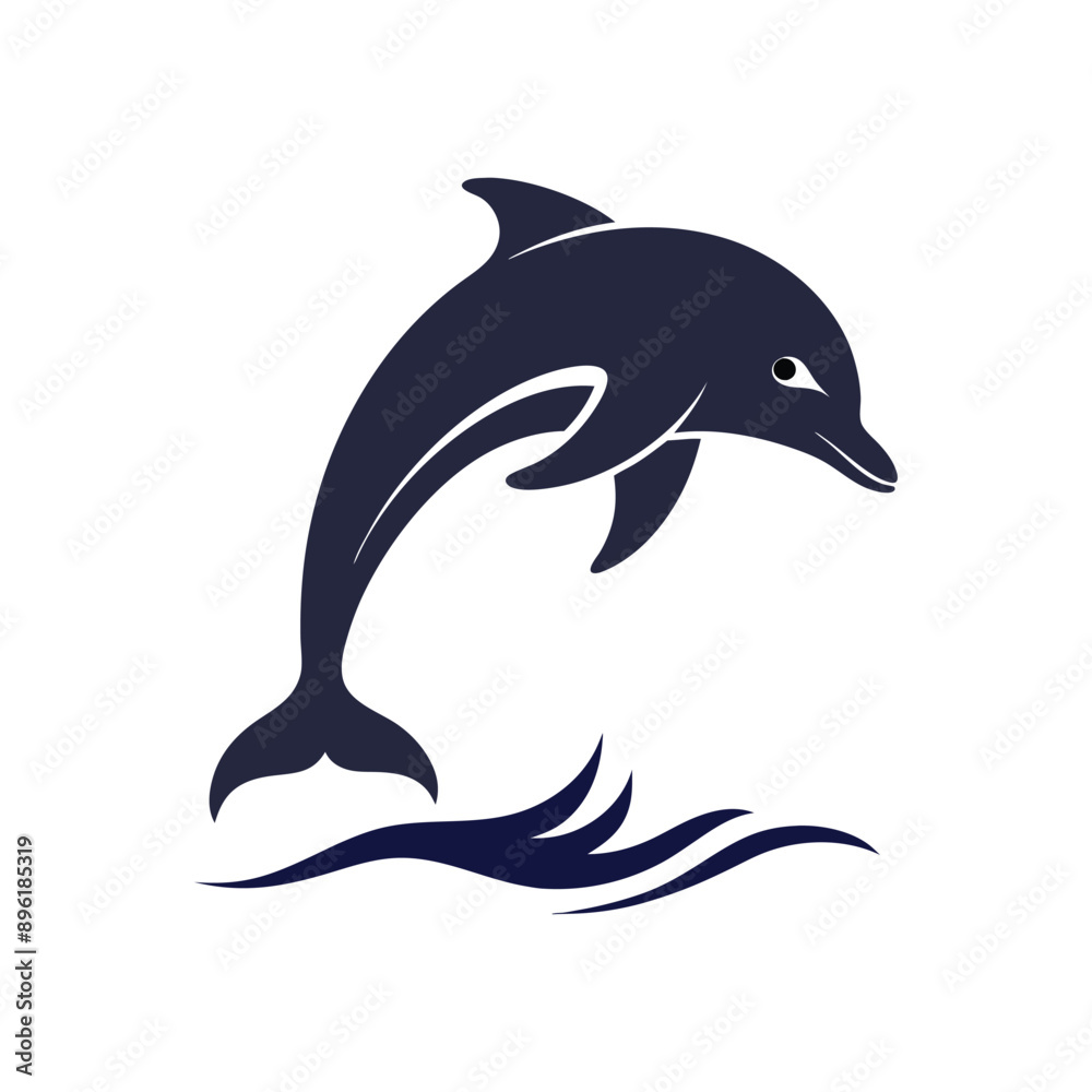 Obraz premium Dolphins silhouette vector design