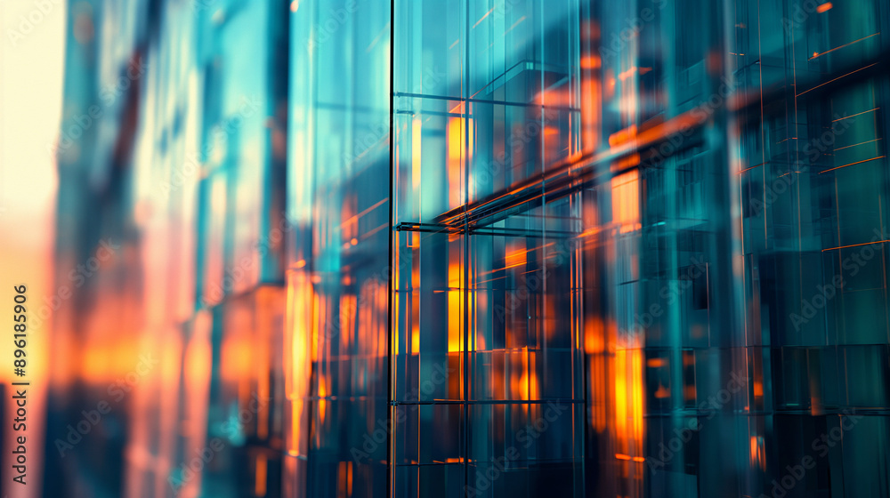 Naklejka premium An abstract interpretation of urban life using shapes and lines.