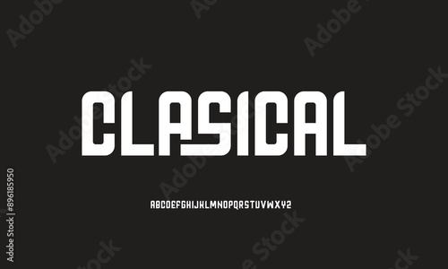 clasical is Modern Bold Font. Sans Serif Font. Regular Italic Uppercase Lowercase Typography urban style alphabet fonts for fashion, sport, technology, digital, movie, logo design, vector illustration