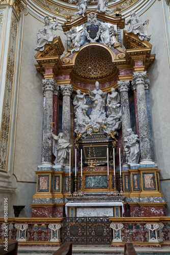 Bergamo, Italy - June 17, 2024 - interior of the Bergamo Cathedral - Cattedrale di Sant'Alessandro