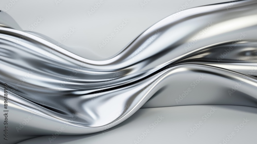 A silver fabric with a wave pattern A silver fabric with a wave pattern