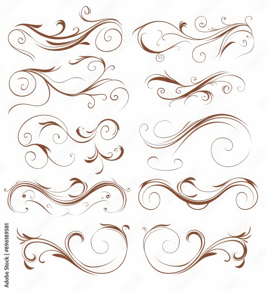Decorate your design with this set of calligrafic elements Decorate your design with this set of calligrafic elements