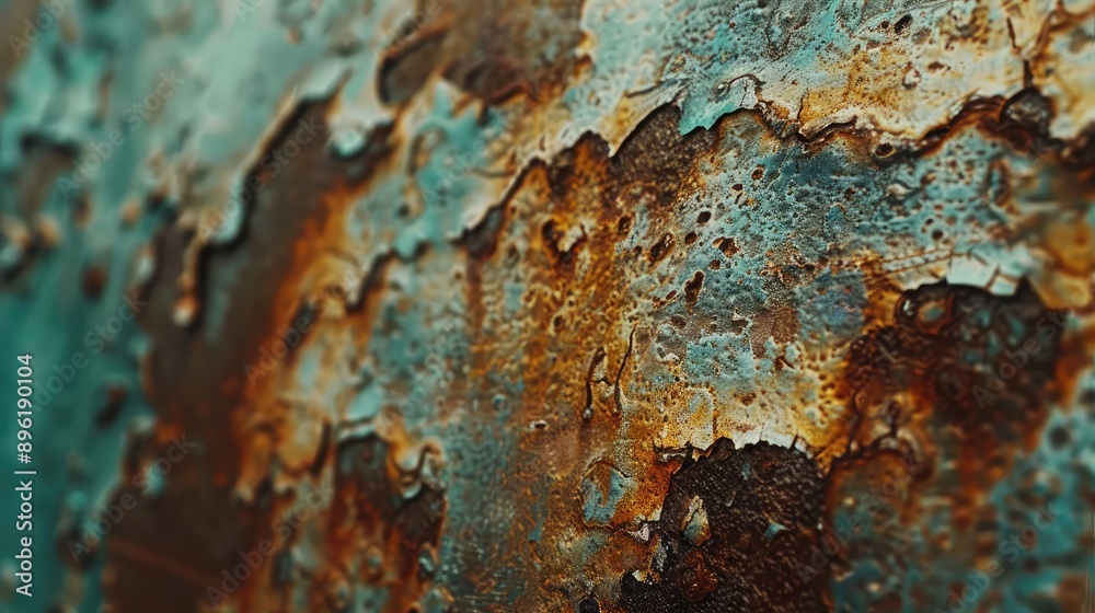 Closeup of rusty metal surface with peeling paint. Closeup of rusty metal surface with peeling paint.