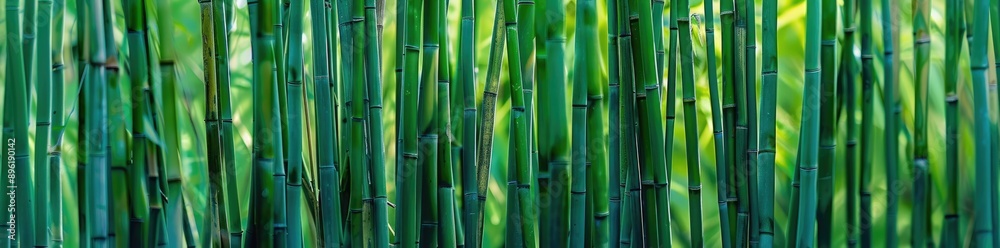 Fototapeta premium A Lush Green Bamboo Forest