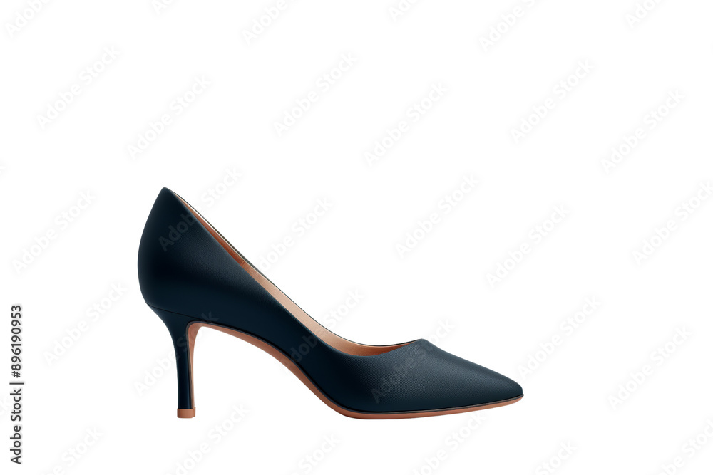 Elegant navy blue high heel shoe with a sleek design. Perfect for formal occasions or office wear. Comfortable and stylish women's footwear. Elegant navy blue high heel shoe with a sleek design. Perfect for formal occasions or office wear. Comfortable and stylish women's footwear.