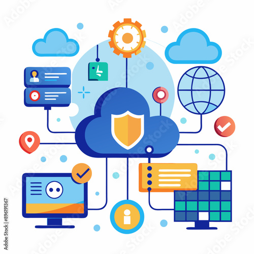 Information security in cloud technology, secure data transfer, and encryption vector