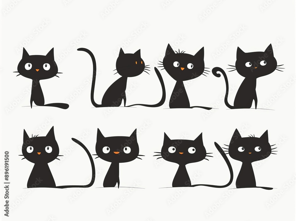 The whole collection of black cats is looking at you from the corner. Collection of different cat faces spying on you. Playing pets. Tattoos. The whole collection of black cats is looking at you from the corner. Collection of different cat faces spying on you. Playing pets. Tattoos.