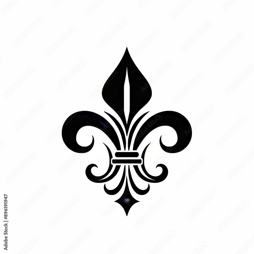 Modern design template with fleur de lis ornament icon Modern design template with fleur de lis ornament icon