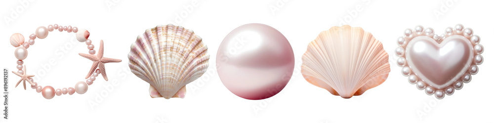 Pink Summer png cut out element set Pink Summer png cut out element set
