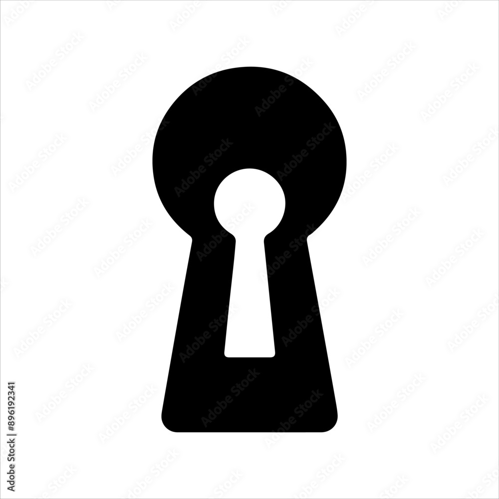 Key hole silhouette on white background. Key hole icon vector sign illustration design. Key hole silhouette on white background. Key hole icon vector sign illustration design.