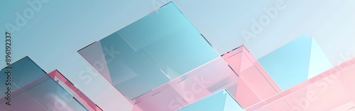Luminous Fragments Geometric abstract background wallpaper digital transformation box square ai technology