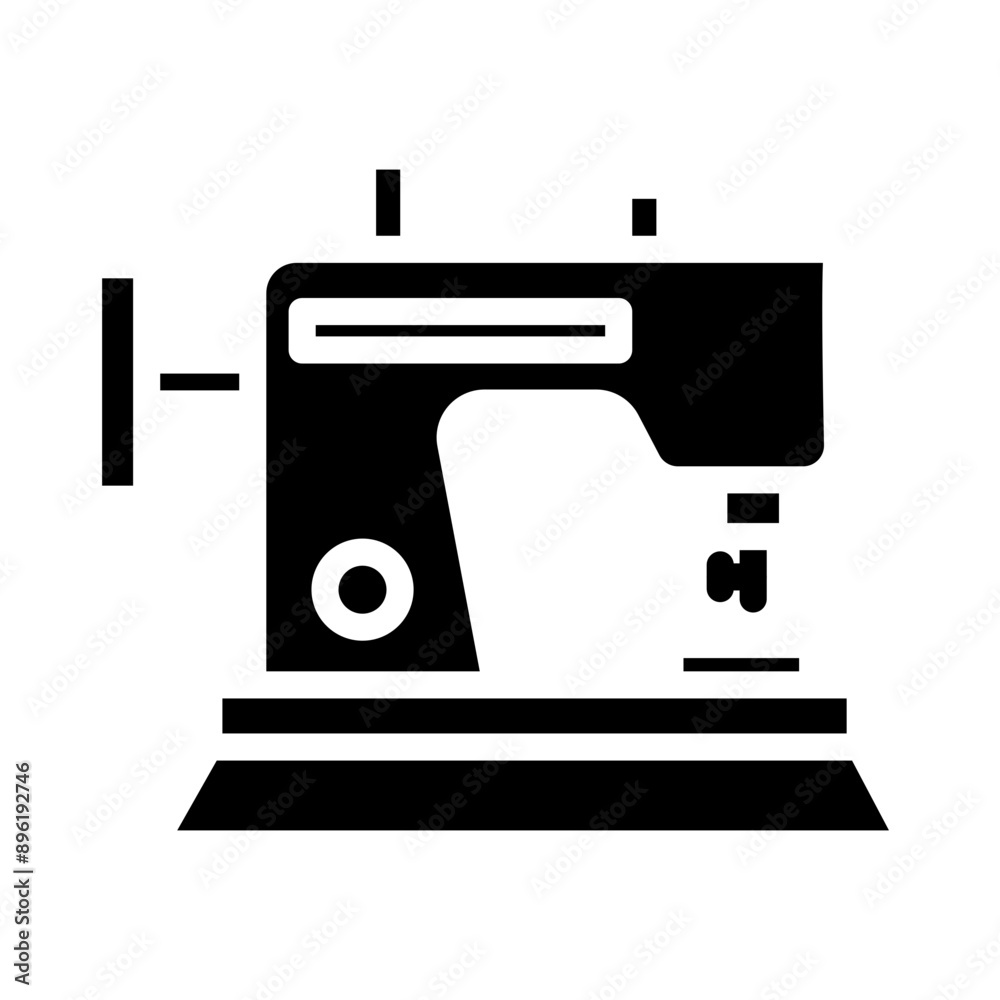 Sewing Machine Vector Glyph Icon Design