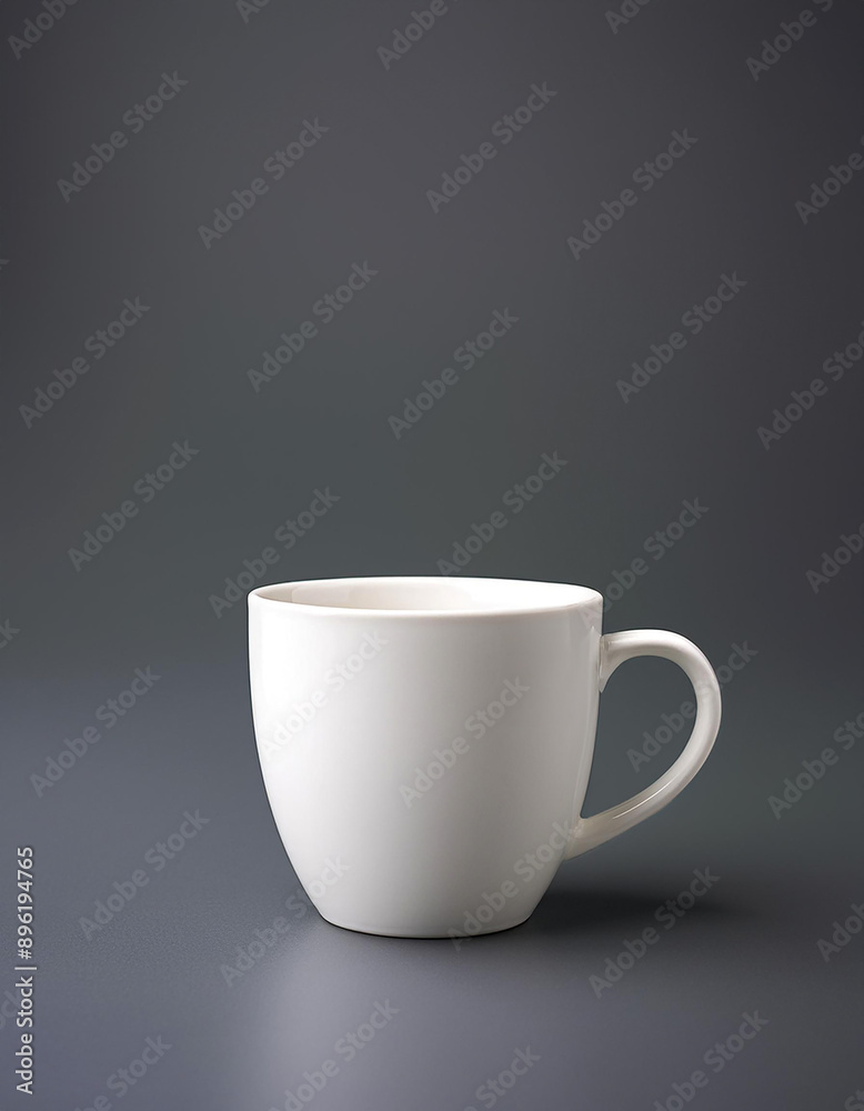 Fototapeta premium white cup on black