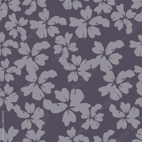 Wallpaper Mural Beautiful floral pattern in vintage folk style. Hand-drawn flowers, leaves, berries on a dark background. Creative botanical backdrop for prints, wallpapers, fabrics Torontodigital.ca