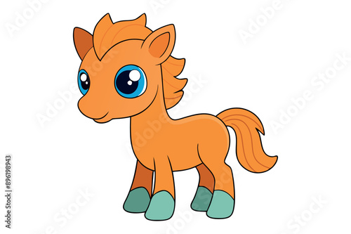 Baby Horse vector art illustration photo