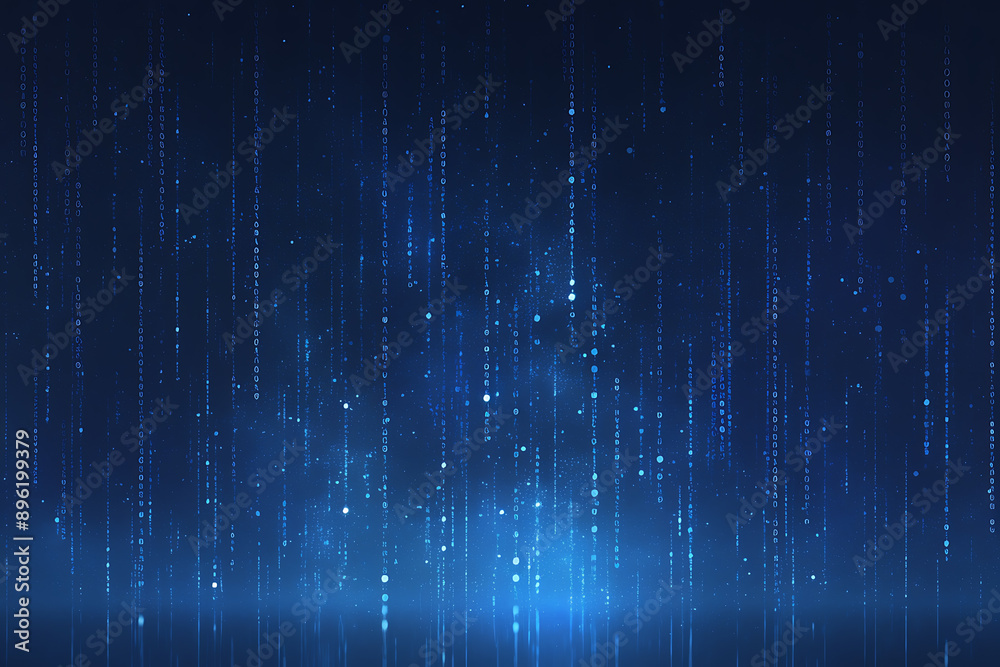 A binary background with dark blue and touches of neon highlights creating a technological and futuristic aesthetic A binary background with dark blue and touches of neon highlights creating a technological and futuristic aesthetic