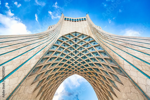 View of Azadi Tower Freedom Tower in Tehran, Iran photo