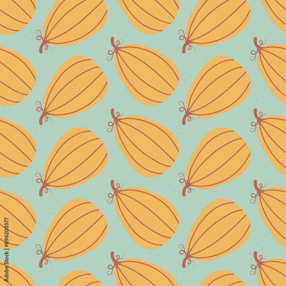 Simple pumpkin hand drawn seamless pattern, Autumn pattern of hand drawn cute and cozy design elements, Fall, Pumpkin season, halloween Simple pumpkin hand drawn seamless pattern, Autumn pattern of hand drawn cute and cozy design elements, Fall, Pumpkin season, halloween
