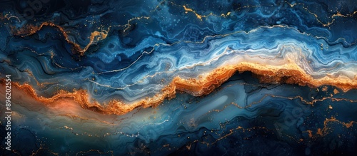 Panel kuchenny z motywem Multi Color marble texture or abstract background. marble in blue and gold colored glass effect texture