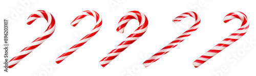 Candy cane png cut out element set photo