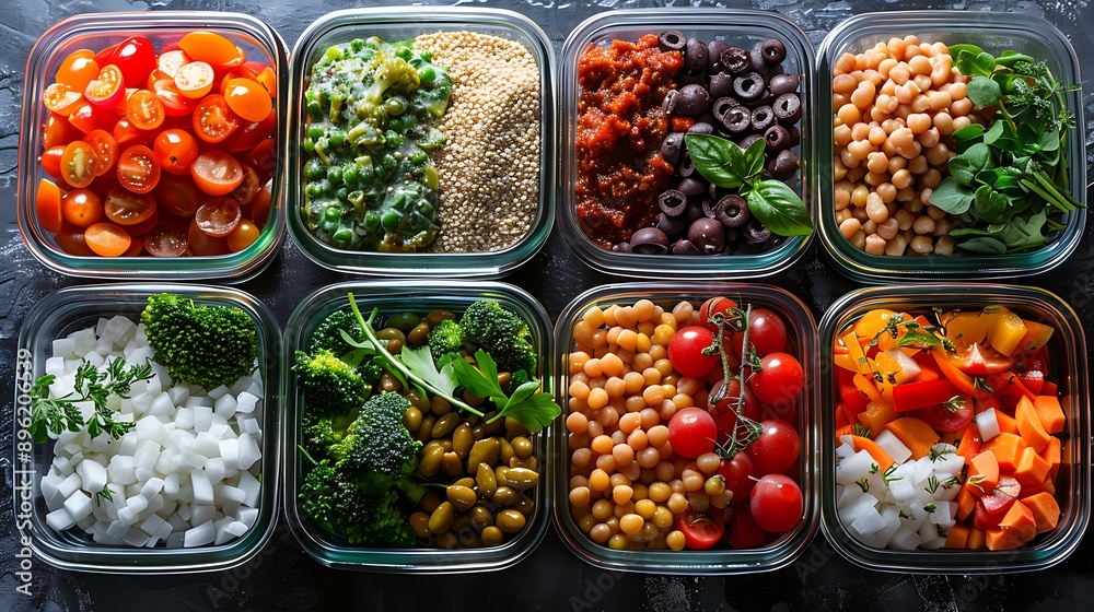 High-definition photo of a healthy meal prep, fresh ingredients, clean eating concept, High-definition photo of a healthy meal prep, fresh ingredients, clean eating concept,