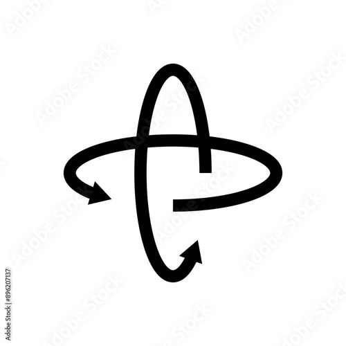 360 rotation arrow icon vector eps