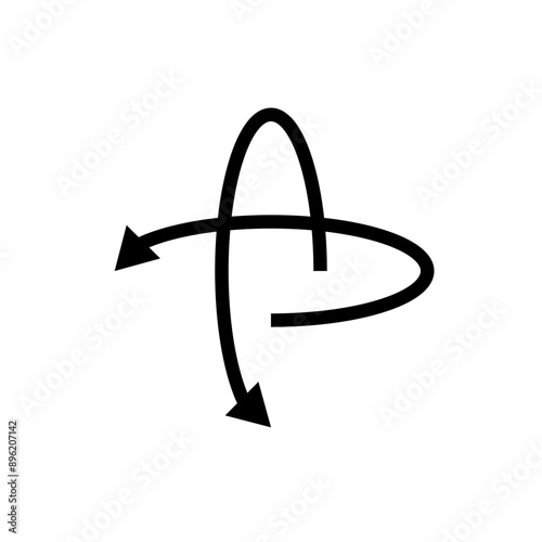 360 rotation arrow icon vector eps