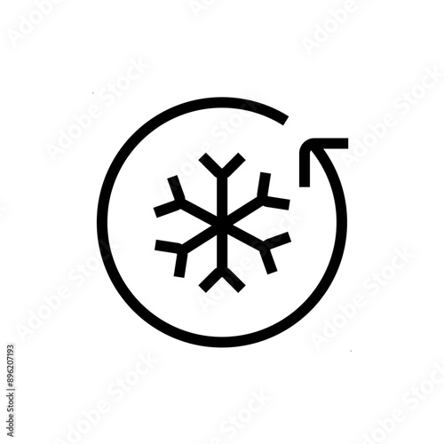 snowflake cooling icon vector eps