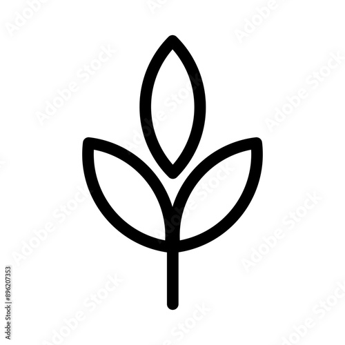 leaves icon outline vector eps