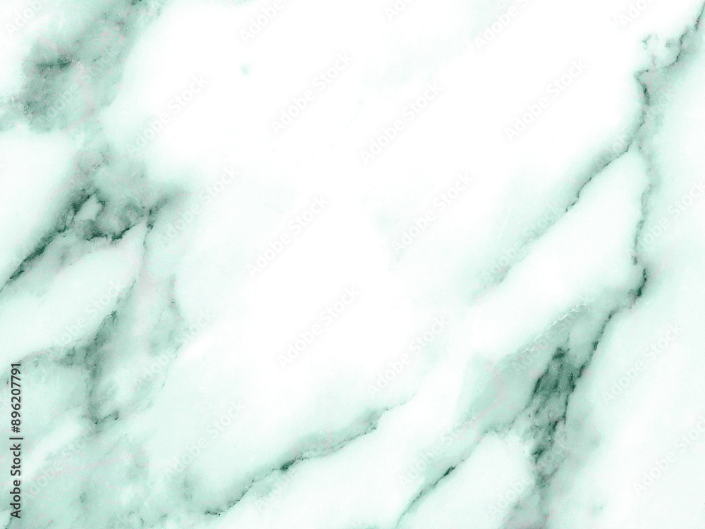 White marble with green veins. Polished surface. Best background for luxury wallpaper design. 