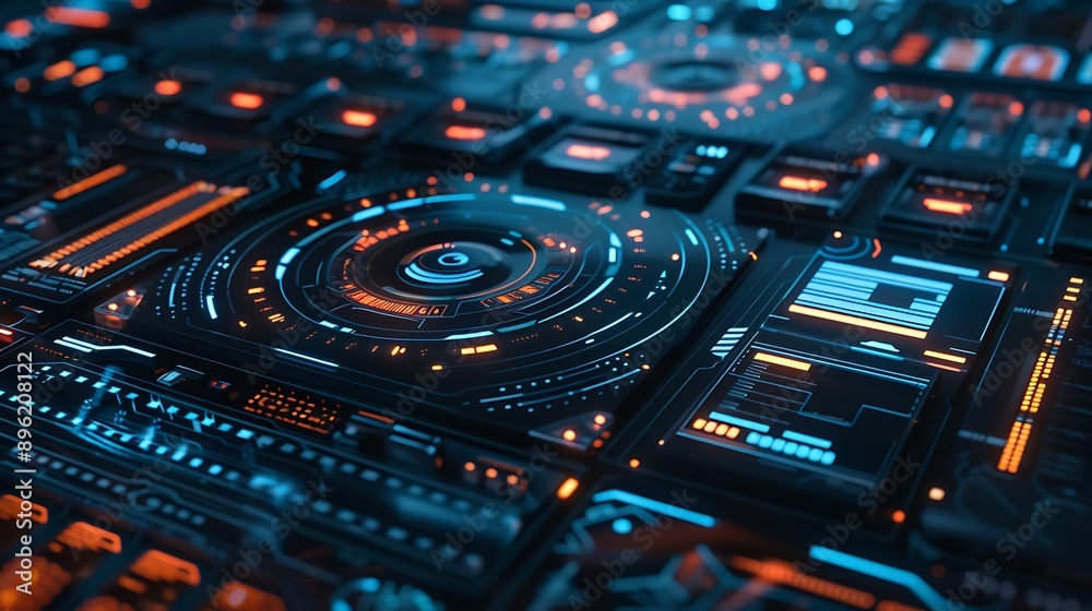 A detailed image of an advanced cybersecurity system interface. A detailed image of an advanced cybersecurity system interface.