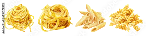 Panel kuchenny z motywem Watercolor pasta png cut out element set