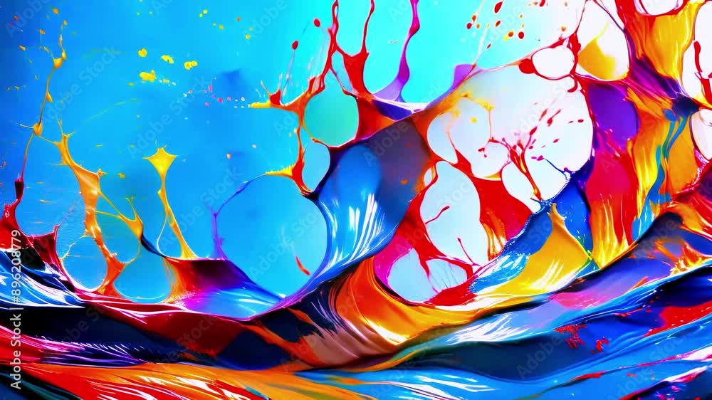 paint splash 8k desktop wallpaper high resolution colorful background for PC and Mac artistic abstract design