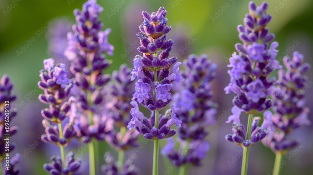 Macro shot of lavender flowers in full bloom Macro shot of lavender flowers in full bloom