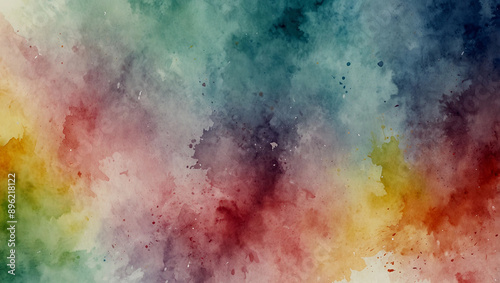 Abstract colorful watercolor background with mockup empty space for advert promotion