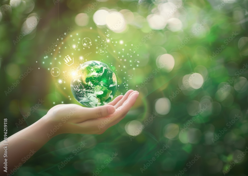 Holding Our Future: A Hand Protecting the Earth Holding Our Future: A Hand Protecting the Earth