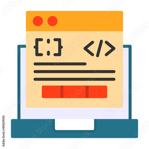 Code Processor Vector Icon Design