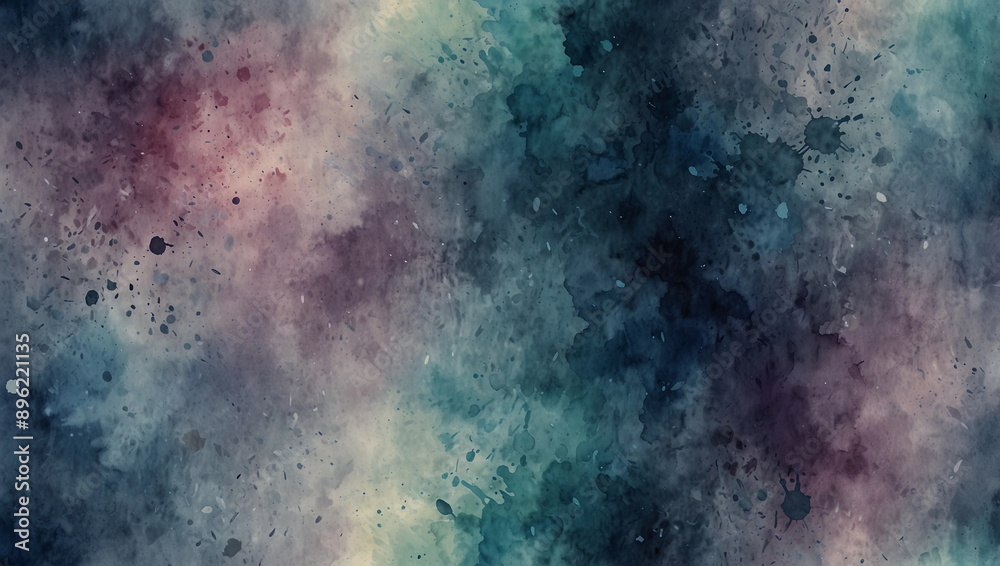 Fototapeta premium Abstract colorful watercolor background with mockup empty space for advert promotion