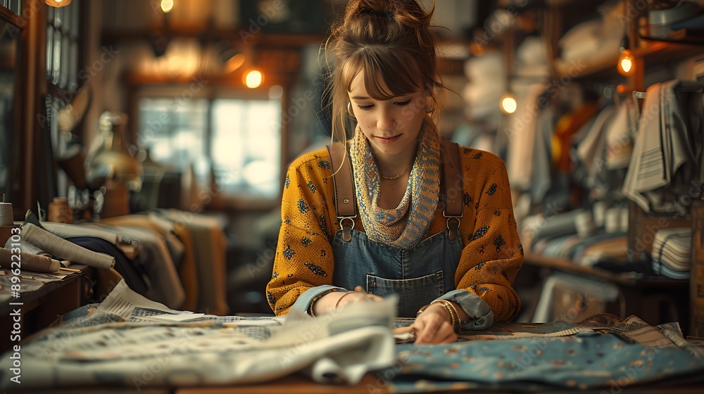 A realistic photograph, 8K resolution, shot on professional DSLR camera, tack-sharp focus, exquisite detail, high dynamic range of An industrious seamstress working on intricate designs in a A realistic photograph, 8K resolution, shot on professional DSLR camera, tack-sharp focus, exquisite detail, high dynamic range of An industrious seamstress working on intricate designs in a