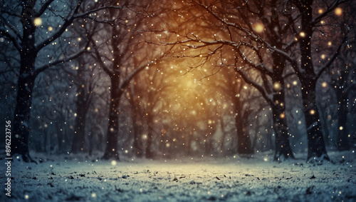 Wallpaper Mural Charming new year christmas card banner glowing lights shiny decor xmas advent magic illumination Torontodigital.ca