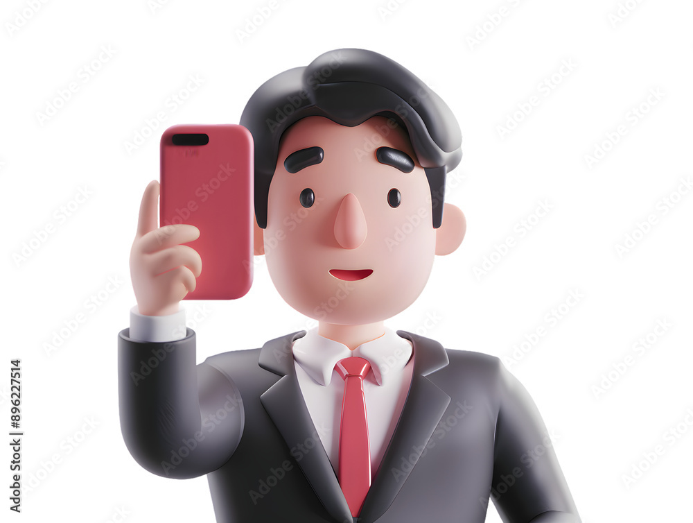 3d cartoon guy character using cell phone and taking a selfie isolated on transparent background 3d cartoon guy character using cell phone and taking a selfie isolated on transparent background