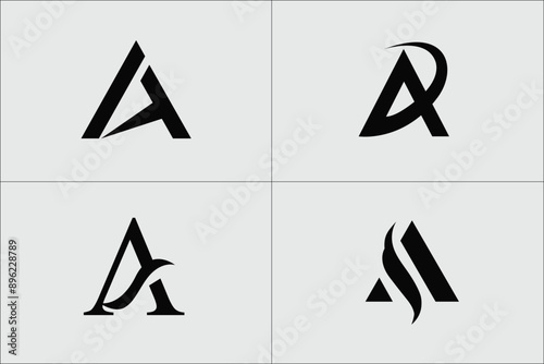Abstract letter A logo design. icons for business, abstract initial letter A a logo template
